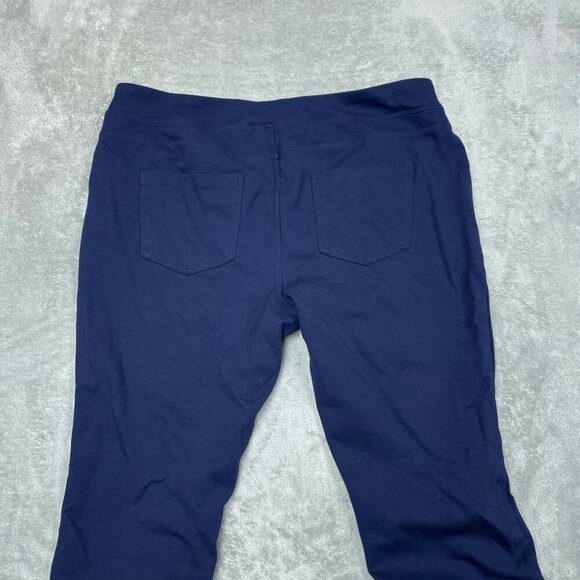 Belle By Kim Gravel Womens Slim Pants 24W Stretch Navy Rayon Blend a1323 - Picture 7 of 7